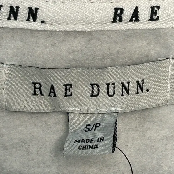 Rae Dunn “COZY” Sweatshirt Pullover Grey Funnel Neck Lounge hygge minimal NWT SM - Image 5