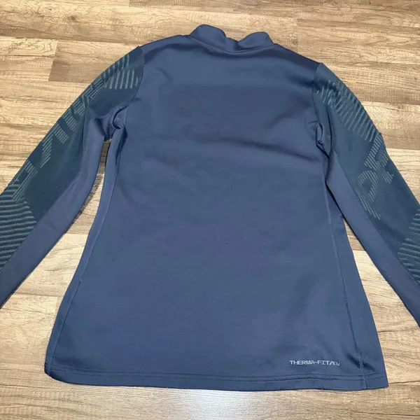 Nike Pro Therma-FIT ADV Womens Mock‎ Neck Long Sleeve Training Top Navy Blue L - Image 6