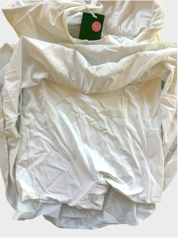 Size M Halara Corset 2-in-1 Pocket Mini Quick Dry Flowy Active Dress in White - Image 5