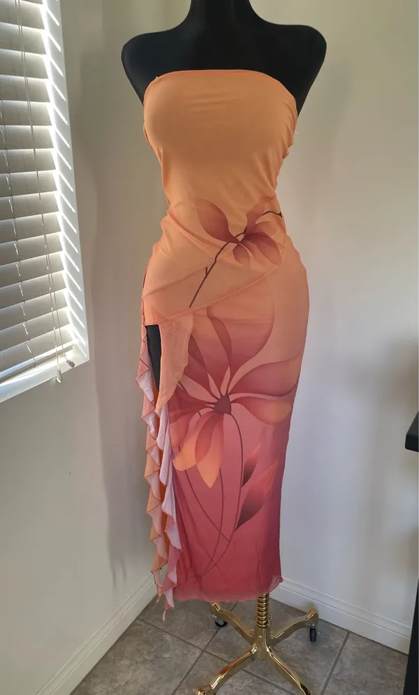 Blanc Mesh Dress - Image 3