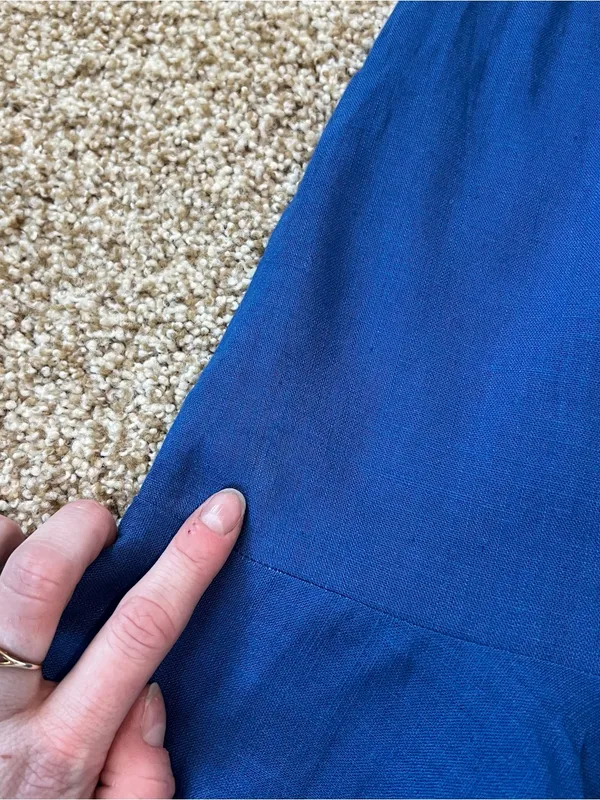 Lulus Days Like This Royal Blue Sleeveless Ruffled Linen Blend Mini Dress Sz XS - Image 8
