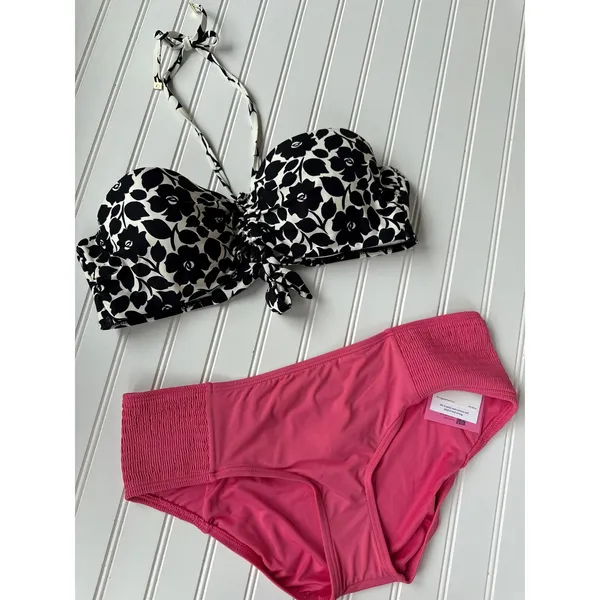 NWT Kate Spade Two Piece Swimsuit Bikinis Halter Bathing Suit Beachy BUNDLE XL - Image 2