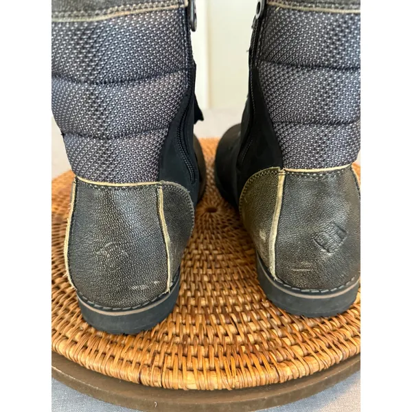 Columbia‎ Womens Lace Up Side Zip Combat Boots Black Grey Mixed Media Size 9.5 - Image 10