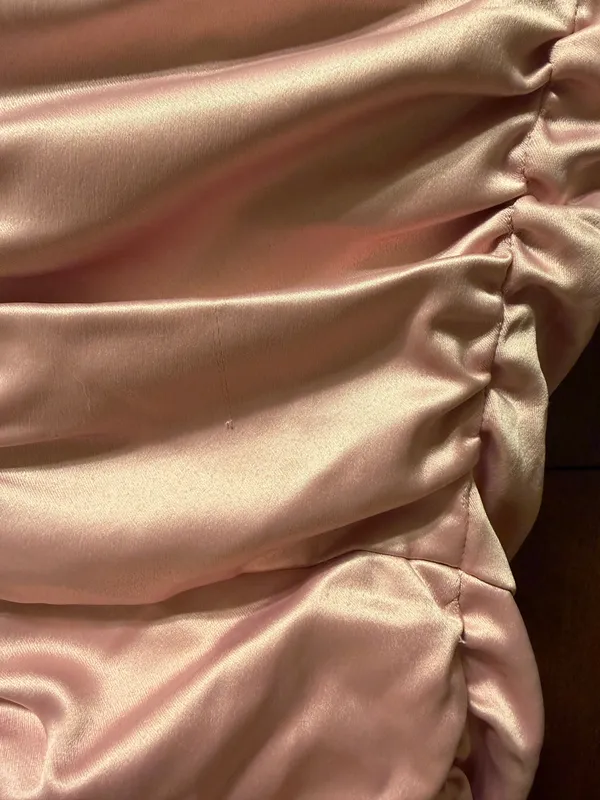 NWT Anthropologie BHLDN Selena Strapless Stretch Satin Midi Dress in Rose Pink - Image 7