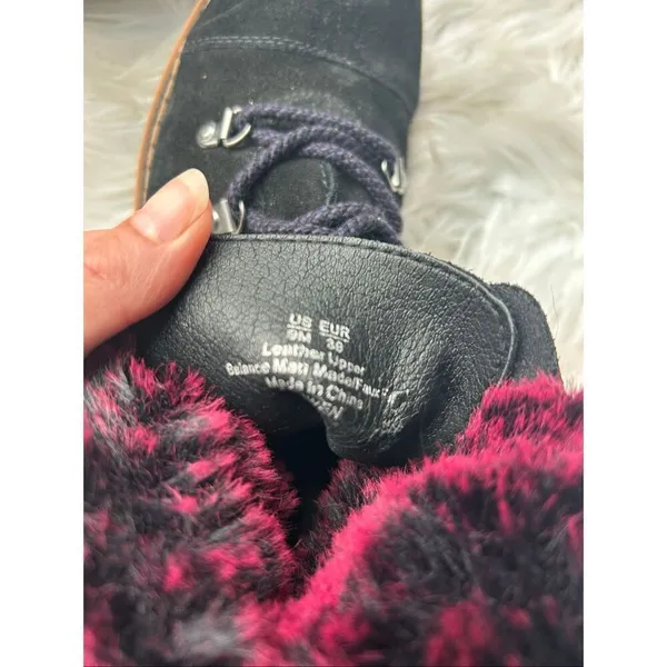 SAM EDELMAN Bowen $300 Suede Fur Collar Hiking Boots Booties Women's 9 - Image 5