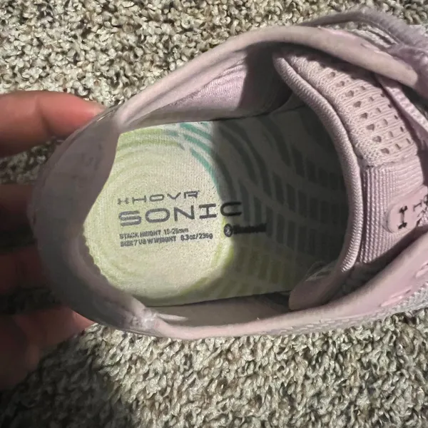 Under Armour HOVR Sonic‎ Running Shoes Lavender Knit Sneakers Womens 9 - Image 2