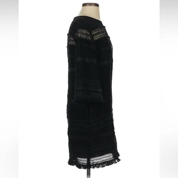 ELLIATT "Memory" Black Embroidered Fringe Dress‎ Size S - Image 12