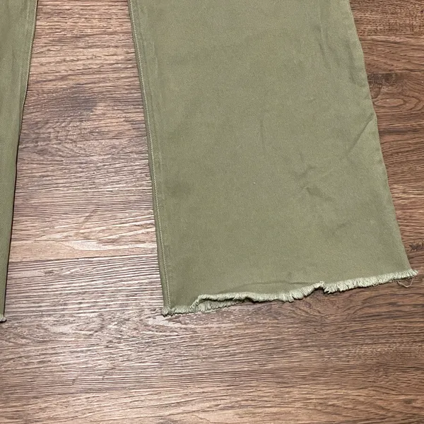 Miss Love Wide Leg High Waist Stretchy Pants Olive Green Size Large - Image 5