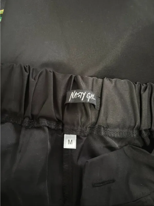 Nasty Gal Black Cargo Pants with Utility Hardware - Image 3