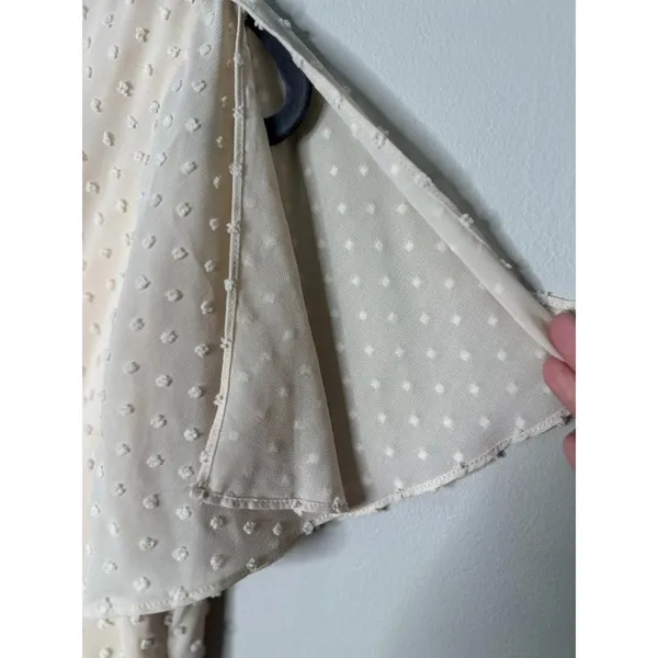 Lulus Next To You Swiss Dot Ruffled Midi Dress Size‎ M Fairy Coquette Asymmetric - Image 5