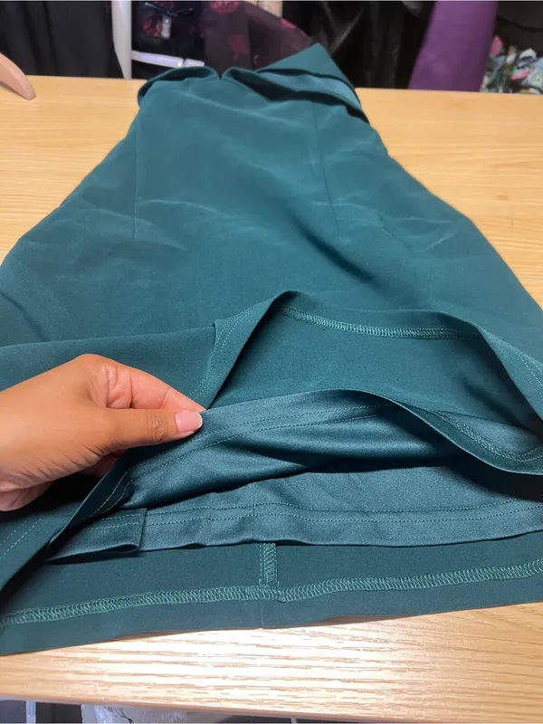 Lulus Emerald Green Asymmetrical Strap Bodycon Mini Dress Size S NWT - Image 9
