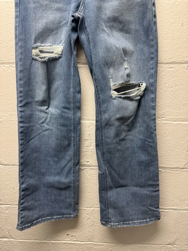 Buckle Risen High Rise Wide Leg Jeans - Image 3