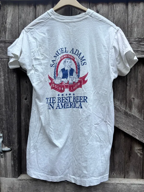 Vintage Sam Adams Tee White Size M - Image 2