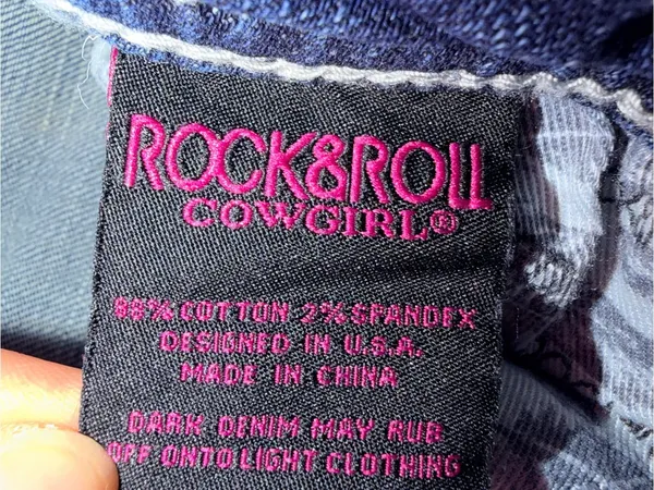 Women's Rock&Roll Low Rise Blue Bootcut Jeans - Image 4