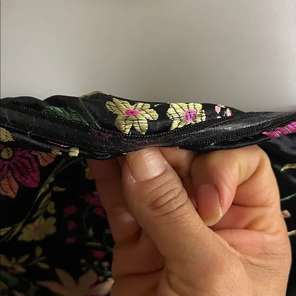 Lulus Make a Move Black Satin Floral Jacquard Strapless Midi Dress Size medium - Image 8