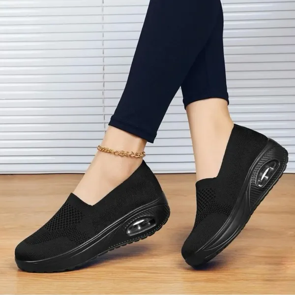Women Mesh Air Cushion Slip-on Wedge Light Breathable Arch Support Shoes 9.5 - Image 9