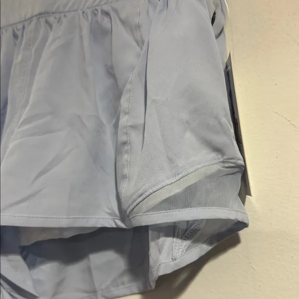Light Blue running Shorts brief lined elastic waistband - Image 2