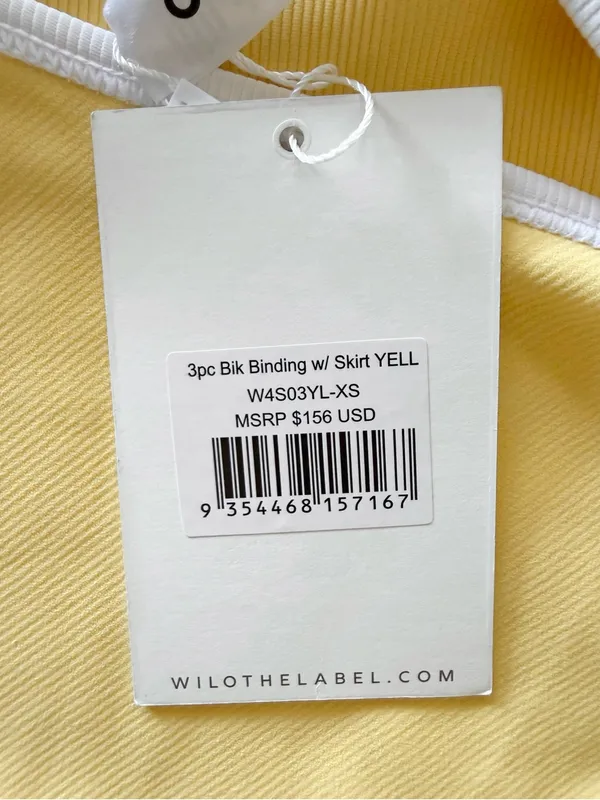 NWT • WILO 3pc Bikini Set Yellow Size XS - Image 10