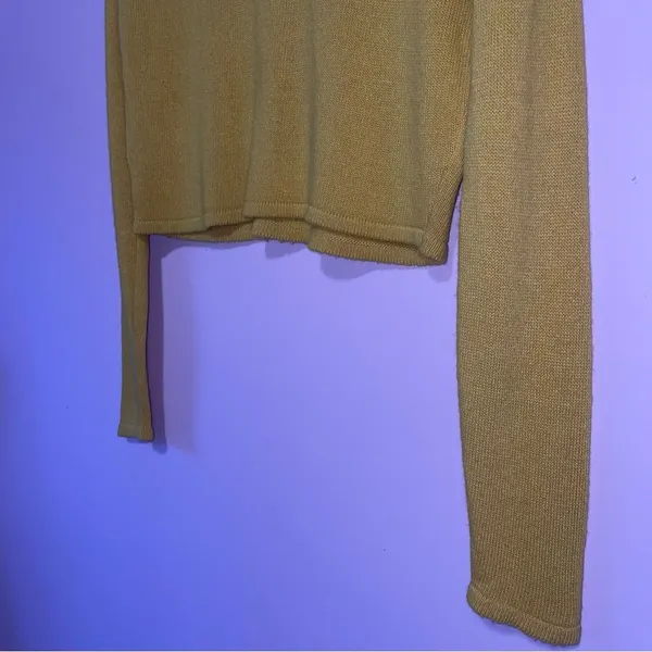 Brandy Melville Cashmere Crop Sweater Women M Wool Lightweight Knit Y2K Preppy - Image 4