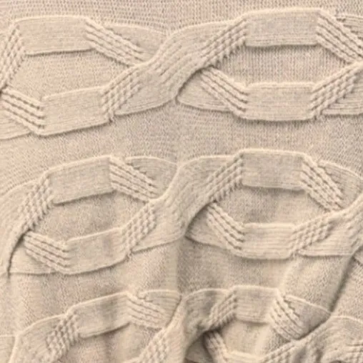 April Cornell Open Cardigan Medium Cream Wool Waterfall Wool Blend Cable Knit - Image 5