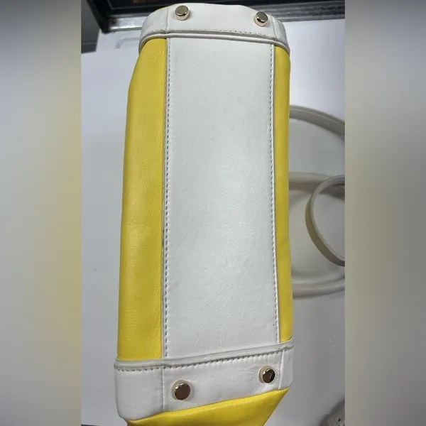 Kate Spade Blake Hudson Street Leather Satchel Crossbody Bag Limonium Yellow - Image 9