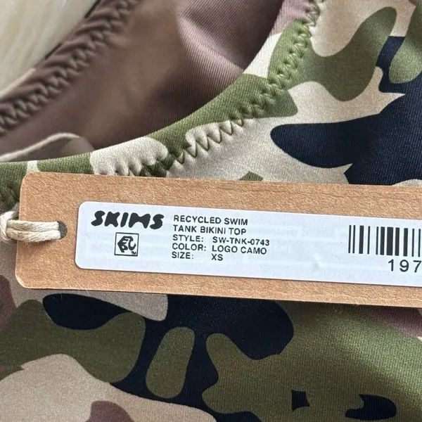 Skims Signature Swim Tank Logo Camo Size XS - Image 8