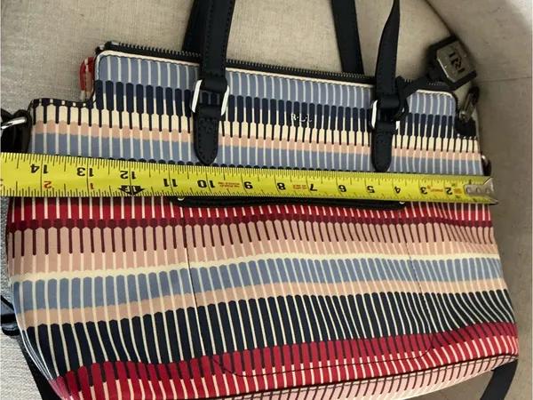 Ralph Lauren Lindley Alissa women’s shoulder bag tote purse multi striped - Image 7