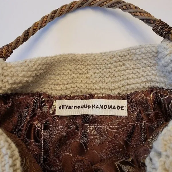 All Yarned Up Handmade Bag Tan - Image 5