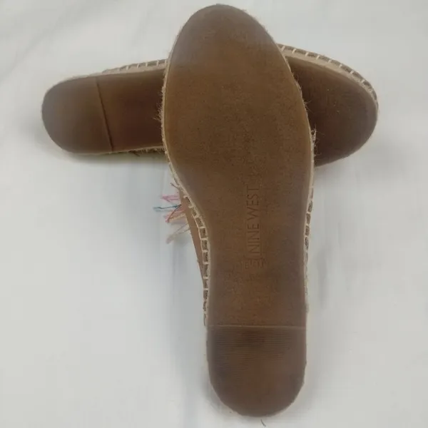 Nine West Women's Tan Shoes/Mules W/ Tassel Sz6.5M SKU3882 - Image 6