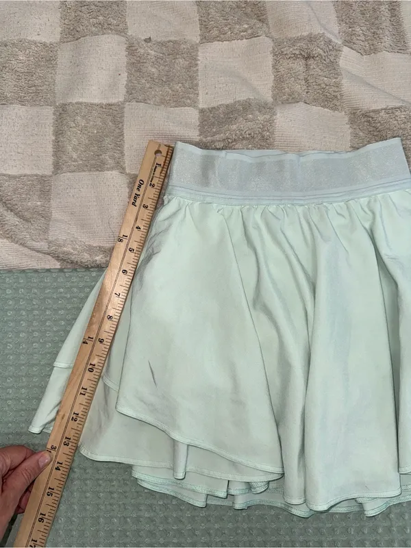 Lululemon Court Rival High-Rise Skirt Long Mint Moment Green Skater Skirt Size 0 - Image 4