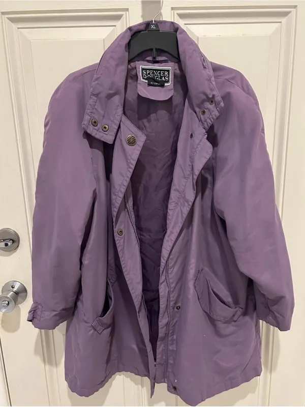 Women’s Lavender Trench Coat - Casual Lightweight Jacket - Image 7