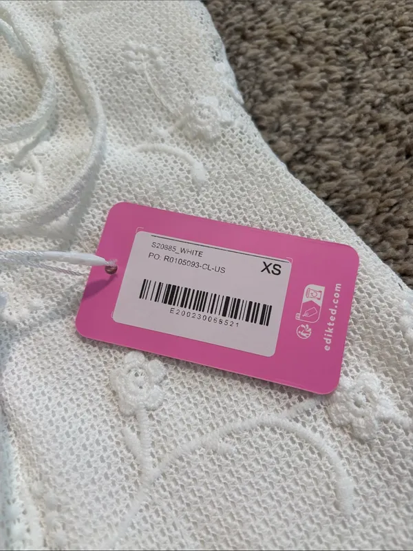 Edikted Shayla Ruffled Textured Mini Dress size CS NWT - Image 4