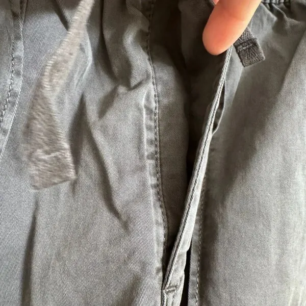 Abercrombie & Fitch Gray Charcoal Baggy Cargo Pull‎ On Pants Small Long Length - Image 8