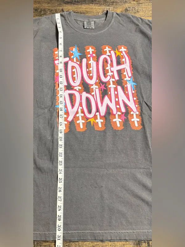 Comfort Colors Pepper Short Sleeve Tee with football Graphic - Image 6