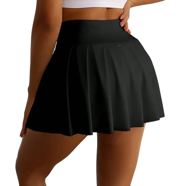 SheIn High Waisted Tennis Skort in Black, Size XS - Image 2