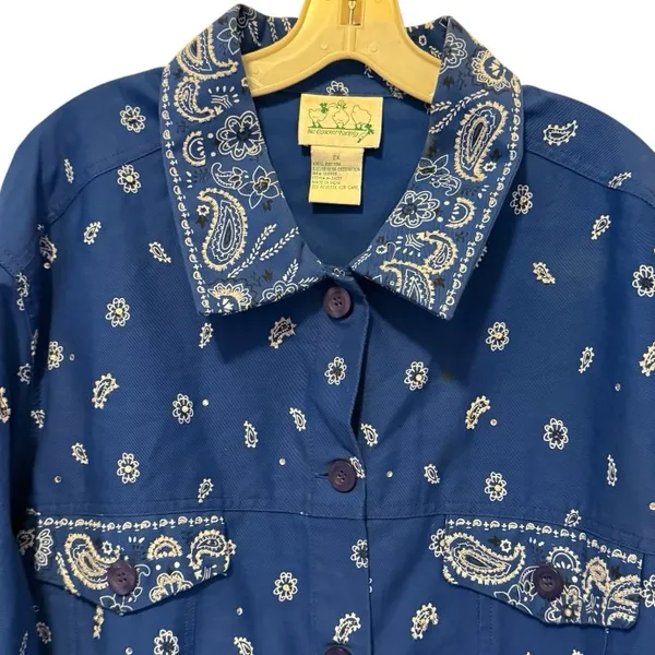 The Quacker Factory Blue Beaded Jacket - Image 2