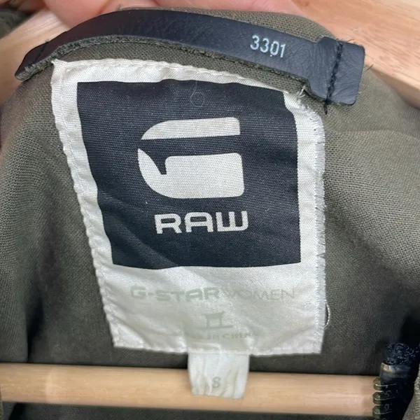 G-STAR RAW Women's Parka Jacket Hooded Black Cotton Pockets Zip size Small - Image 10