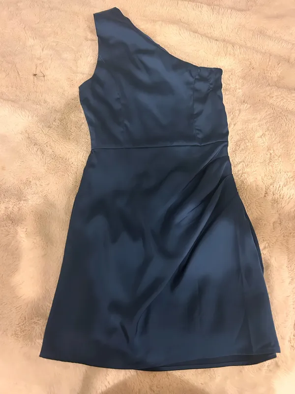 Lulus min homecoming dress blue satin - Image 4