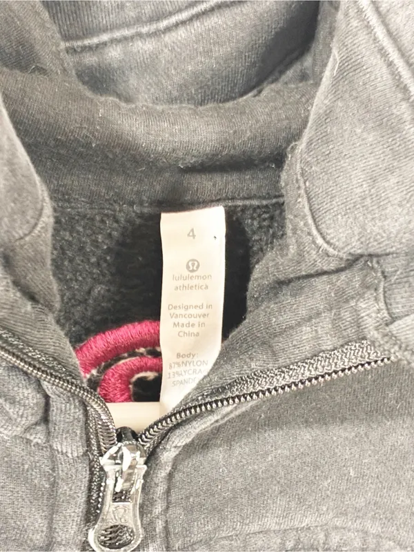 Lululemon Heathered Black Sparkle Cuddle Up Jacket Size 4 - Image 3