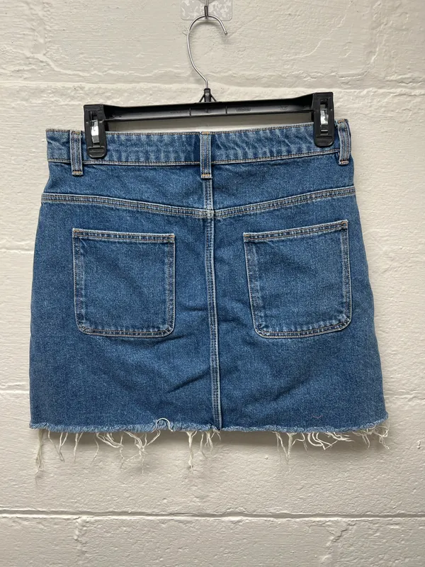 Zara Button-Front Blue Denim Mini Skirt - Image 3