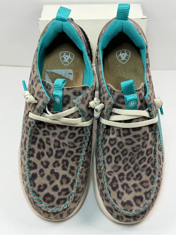 Ariat Hilo Leopard Print Casual Shoes Women’s 7.5B Brown Turquoise Comfort - Image 3