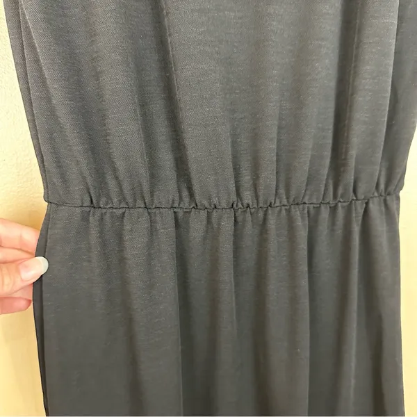 Lumiere Black Short Sleeve Simple Black Dress Small Minimalist Capsule Basic New - Image 5