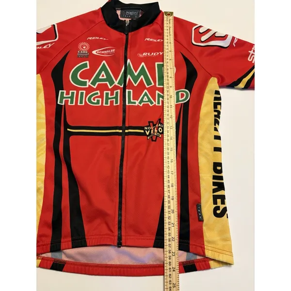 Nalini Camp Highland Cycling Jersey Men's Small Red Yellow Full Zip Bike Team - Image 8