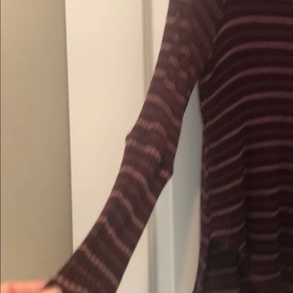 We The Free mock turtleneck long sleeve top dark plum size M - Image 3