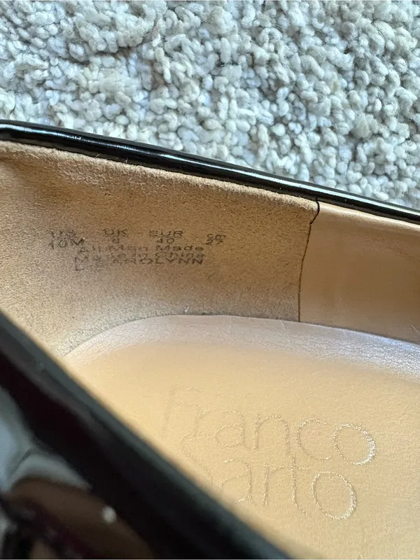 Franco Sarto Carolynn Platform Loafer black patent slip on shoes women size 10 - Image 3