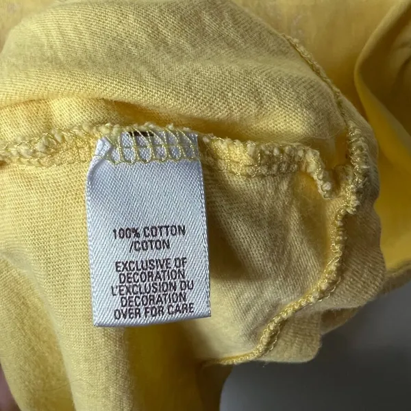 Y2K Abercrombie & fitch yellow t-shirt‎ women's size large - Image 6