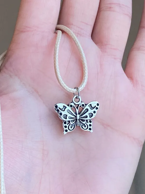 Handmade butterfly boho chic cute necklace 🦋🤎 - Image 3