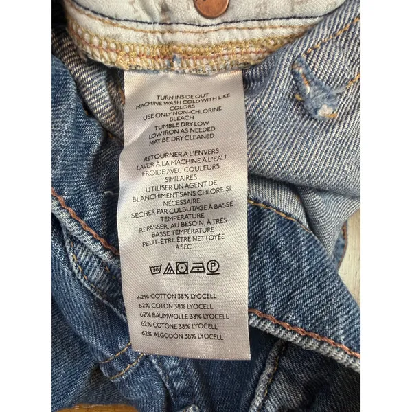 Free People We The Free Stride Straight n Wide Jeans Blue Walk Away Size 27 - Image 7