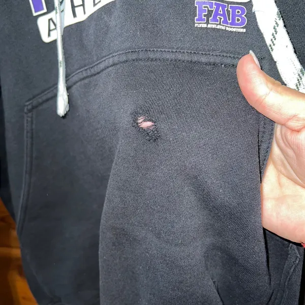 Black Little Falls Flyers Hoodie Small - Image 2