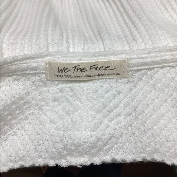 We The Free White Waffle Knit Top - Image 4